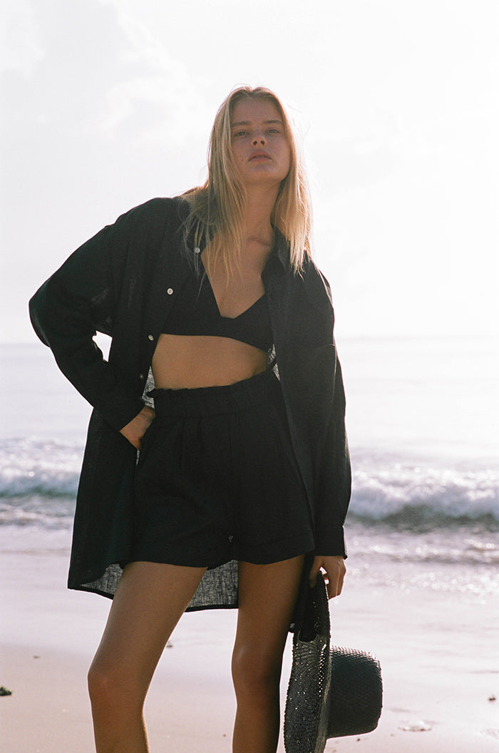 SUMMER Shirt Dress - Black - ROVE Designs