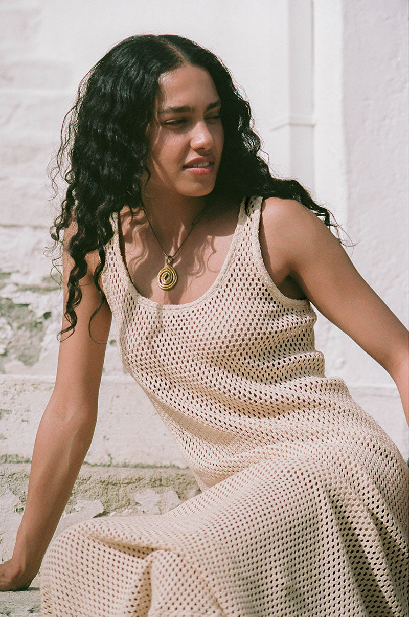 ELYSIA Midi Dress - Natural - ROVE Designs