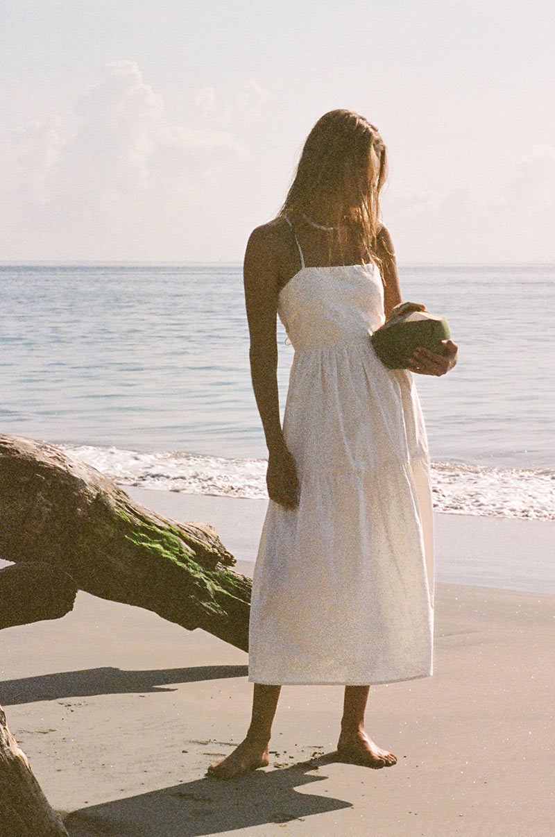 JOIE Midi Dress - coconut linen cotton