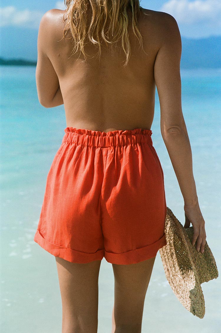 SUMMER Shorts - coral linen