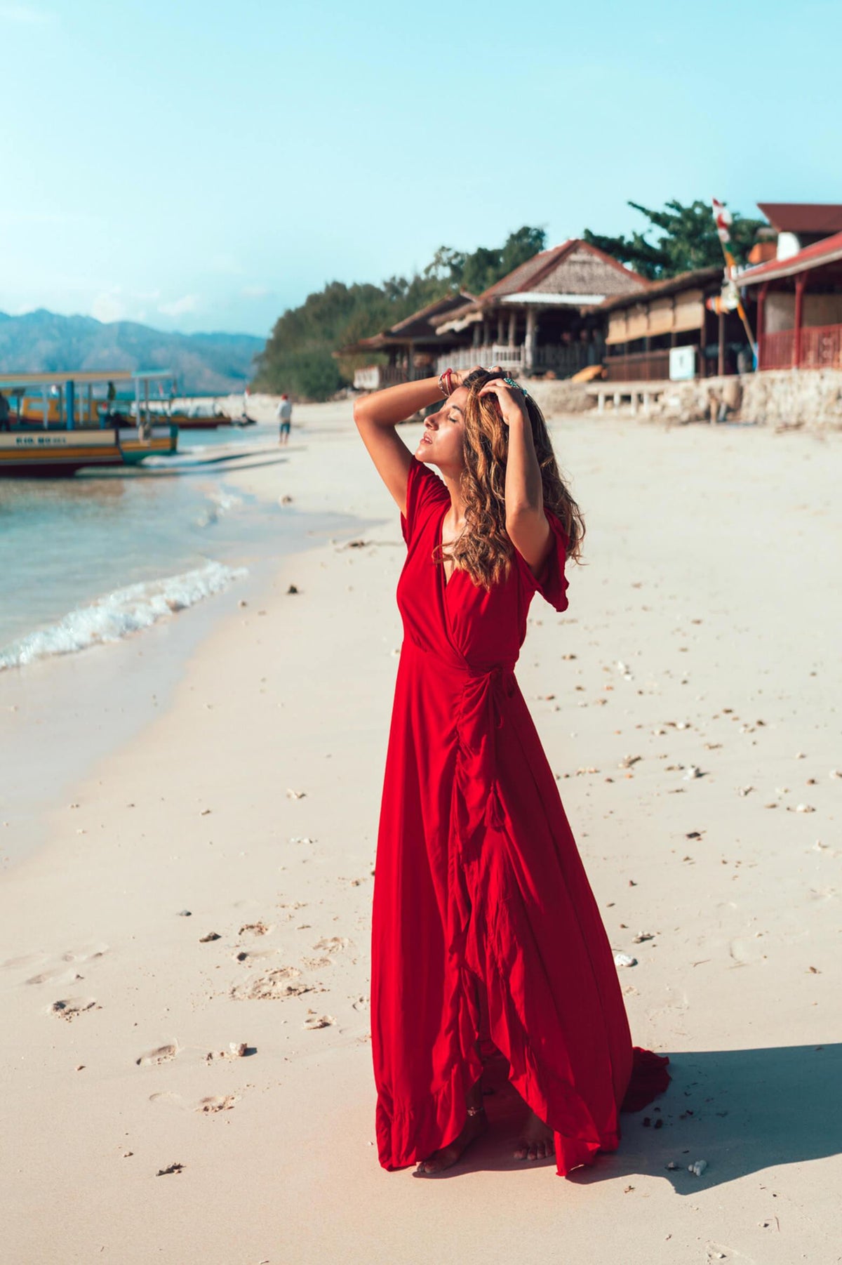 PARAISO Wrap Dress - red ecovero