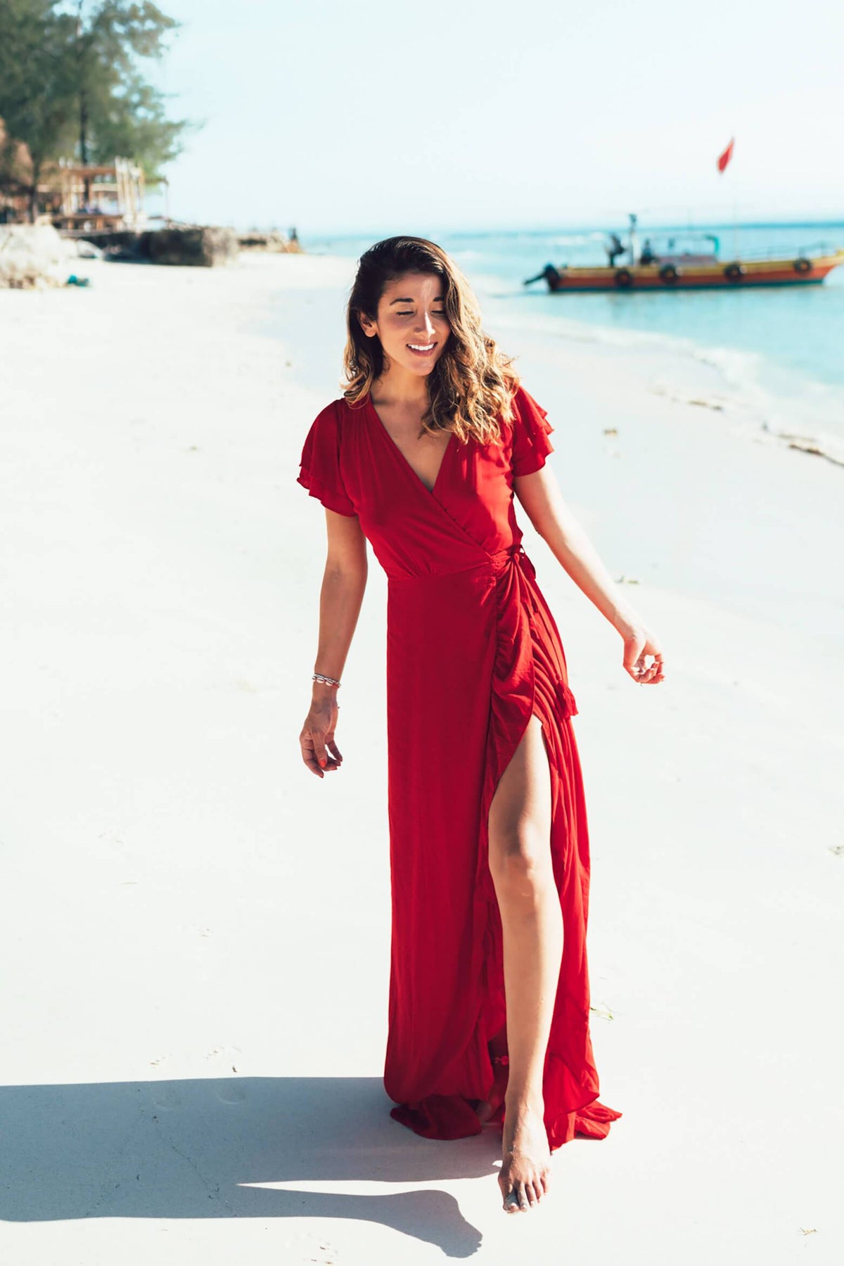 PARAISO Wrap Dress - red ecovero