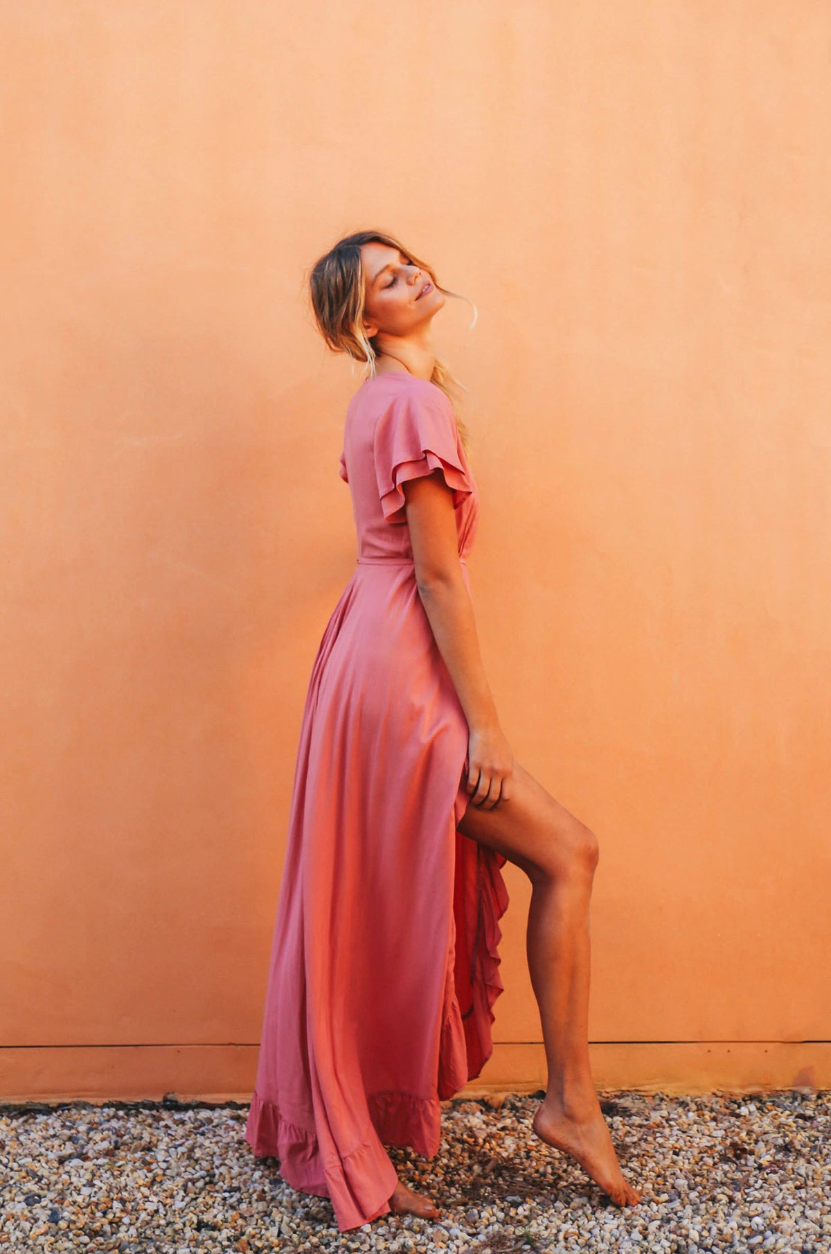 PARAISO Wrap Dress - dark blush ecovero