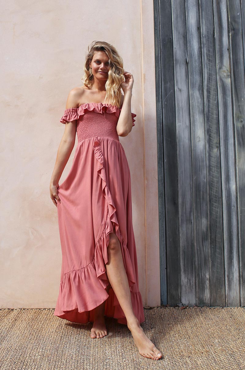 UDAIPUR Dress - dark blush ecovero