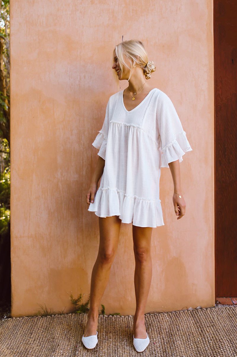 SUNRISE Dress - white cotton