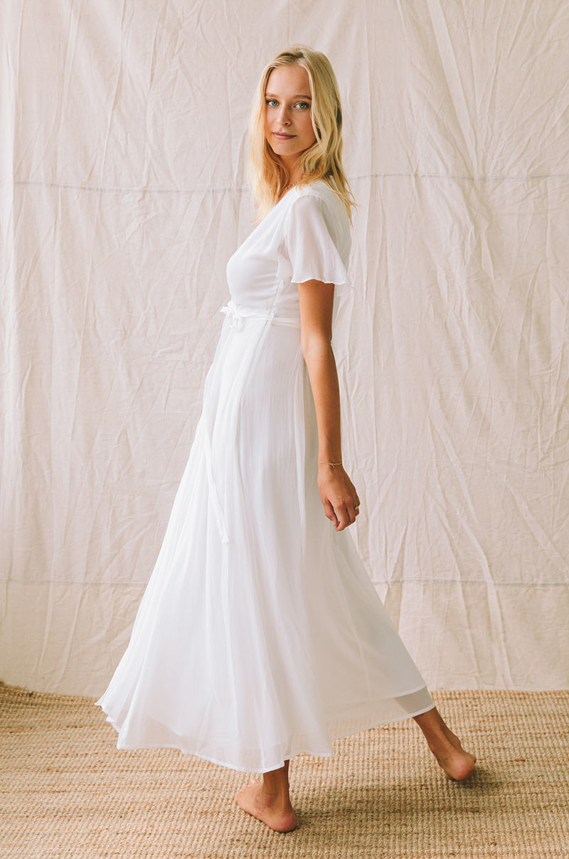 ZEPHYR Midi Dress - white