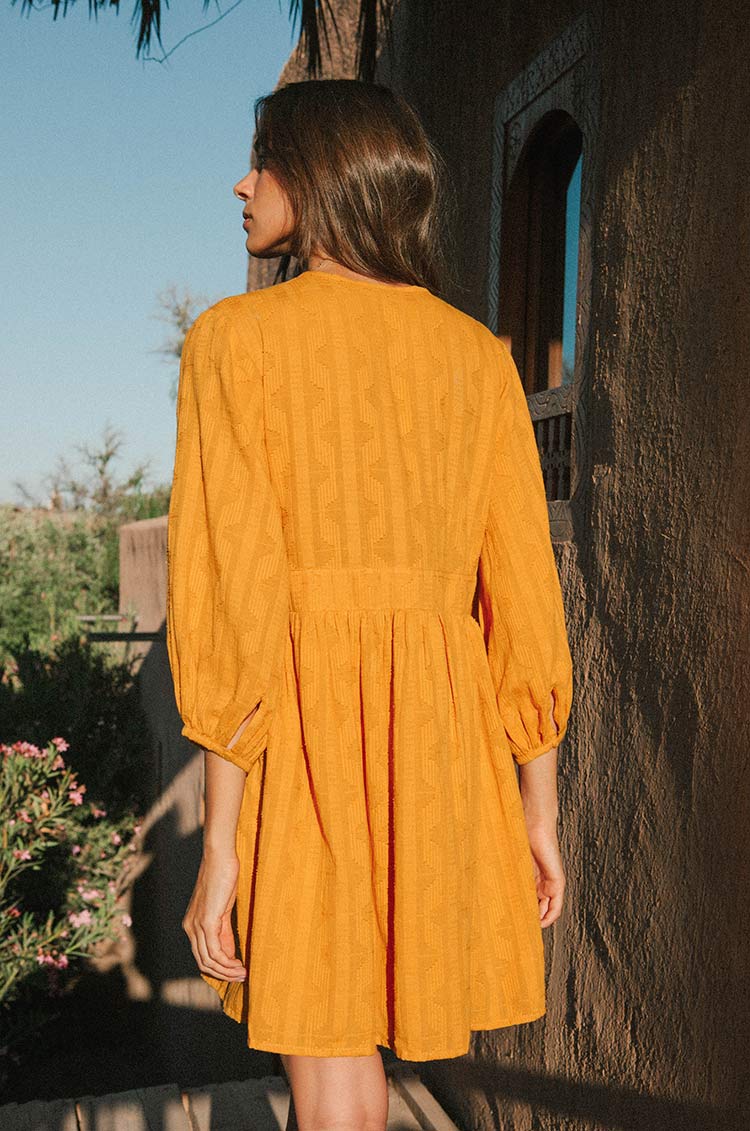 ALMA Mini Dress - marigold cotton