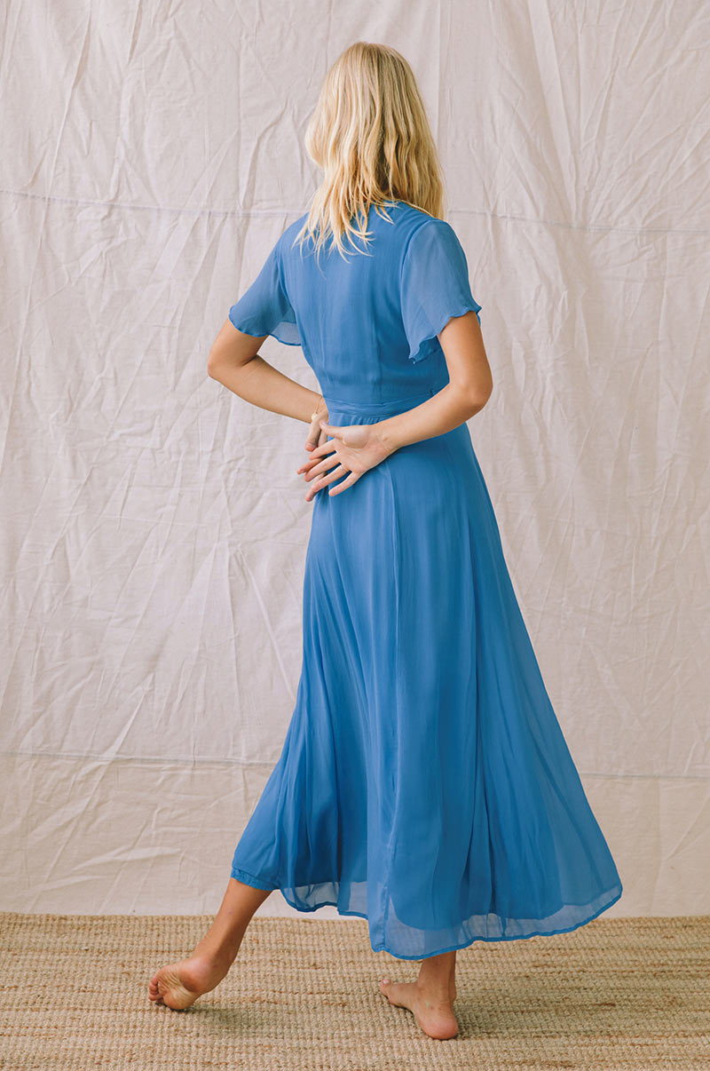 ZEPHYR Midi Dress - ocean blue